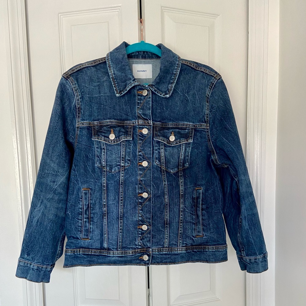 Old Navy Boyfriend Denim Jacket- Petite Large
